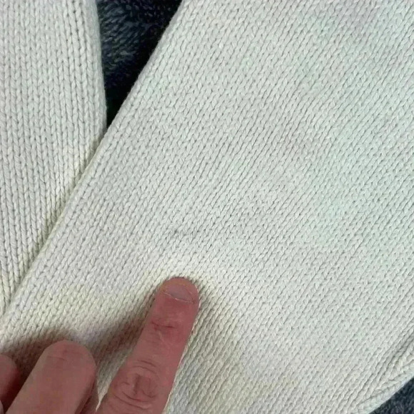 Vtg 70s 80s Chunky Knit Sweater Lion Crafters Full Zip Cricket Style S Collared - Picture 5 of 16